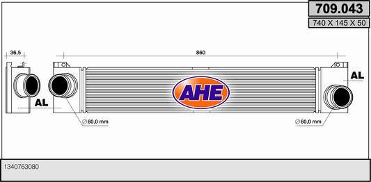 AHE 709.043 - Intercooler autozon.pro