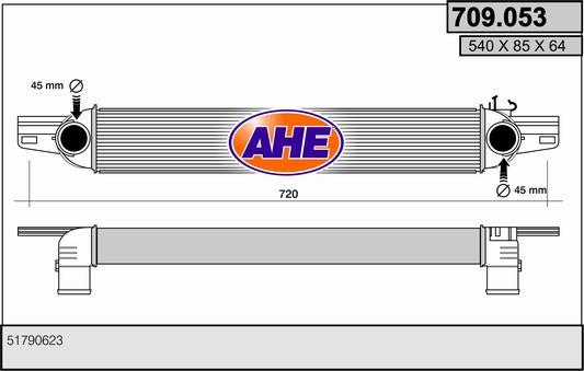 AHE 709.053 - Intercooler autozon.pro