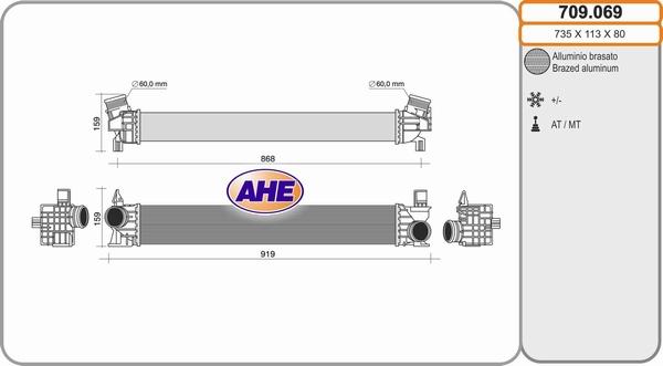 AHE 709.069 - Intercooler autozon.pro