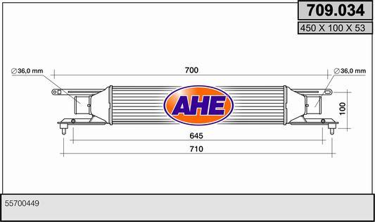 AHE 709.034 - Intercooler autozon.pro