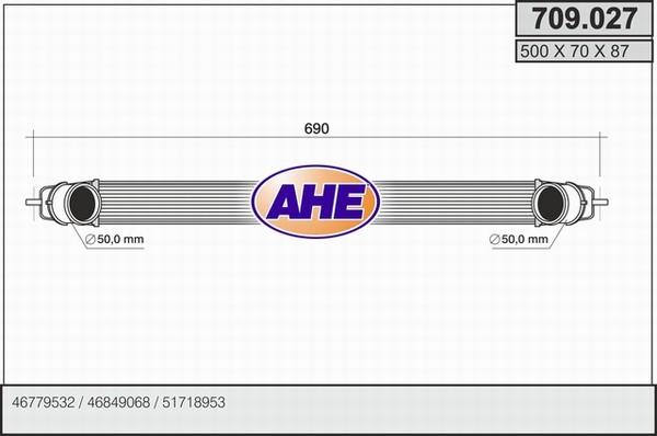 AHE 709.027 - Intercooler autozon.pro