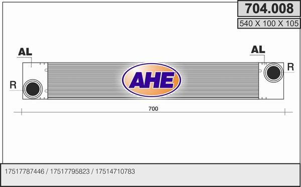 AHE 704.008 - Intercooler autozon.pro