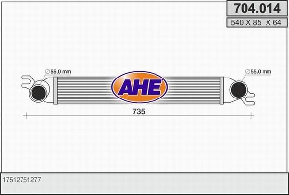 AHE 704.014 - Intercooler autozon.pro