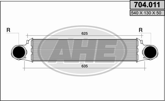 AHE 704.011 - Intercooler autozon.pro