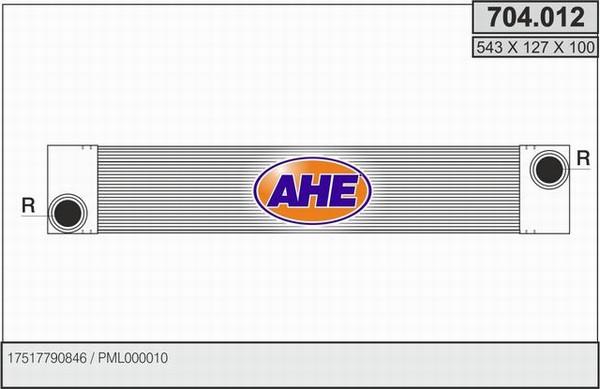 AHE 704.012 - Intercooler autozon.pro