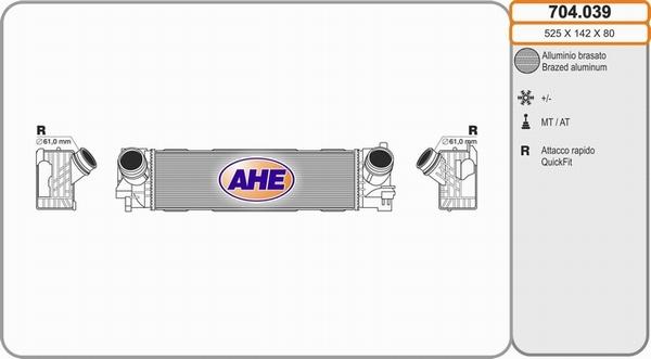 AHE 704.039 - Intercooler autozon.pro