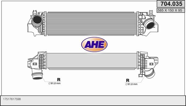 AHE 704.035 - Intercooler autozon.pro