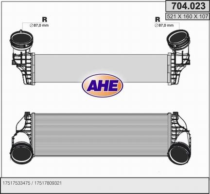 AHE 704.023 - Intercooler autozon.pro