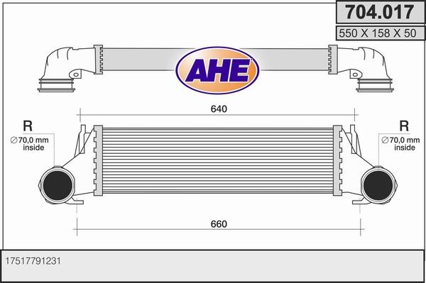 AHE 704.022 - Intercooler autozon.pro