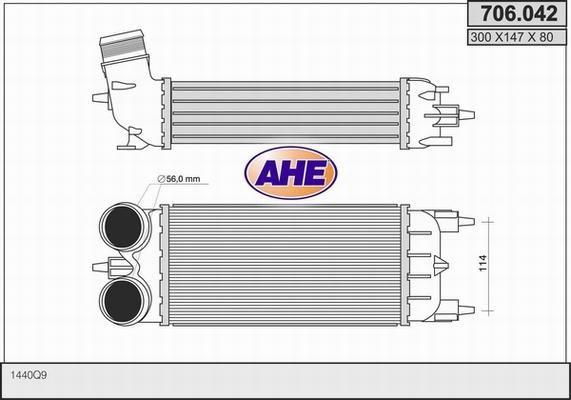 AHE 706.042 - Intercooler autozon.pro