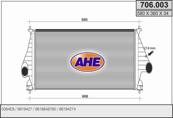 AHE 706.003 - Intercooler autozon.pro