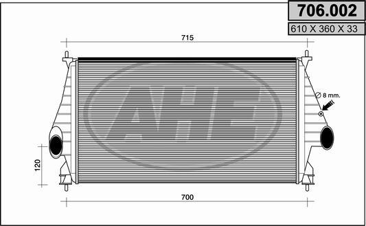 AHE 706.002 - Intercooler autozon.pro