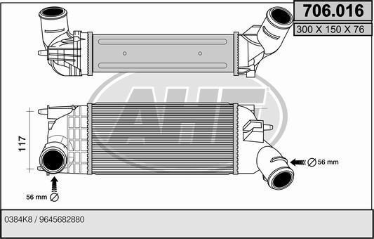 AHE 706.016 - Intercooler autozon.pro