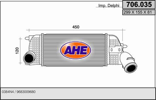 AHE 706.035 - Intercooler autozon.pro