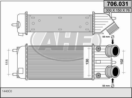 AHE 706.031 - Intercooler autozon.pro