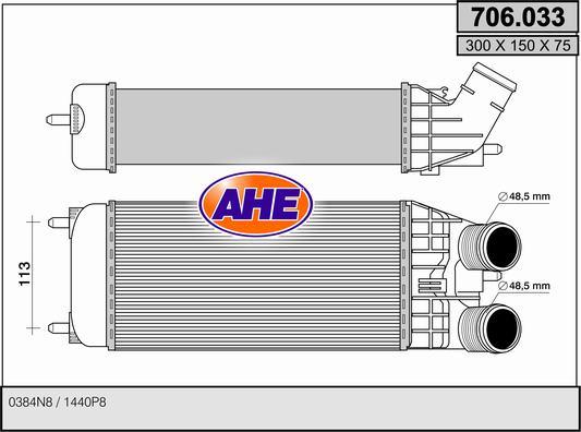 AHE 706.033 - Intercooler autozon.pro