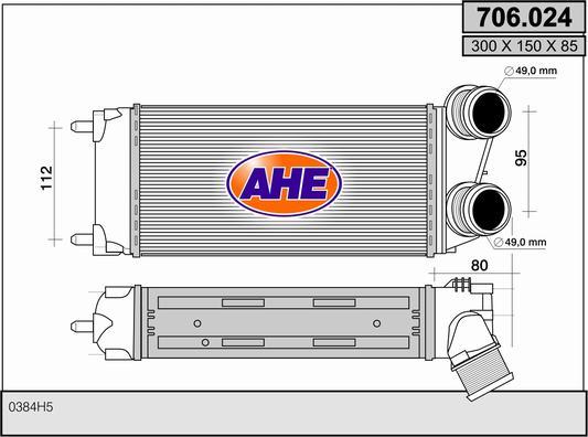 AHE 706.024 - Intercooler autozon.pro