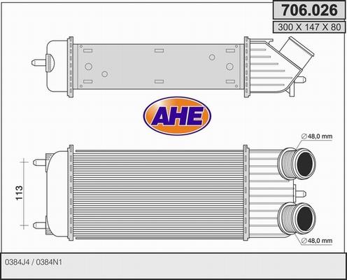 AHE 706.026 - Intercooler autozon.pro