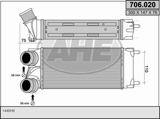 AHE 706.020 - Intercooler autozon.pro