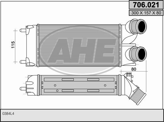 AHE 706.021 - Intercooler autozon.pro