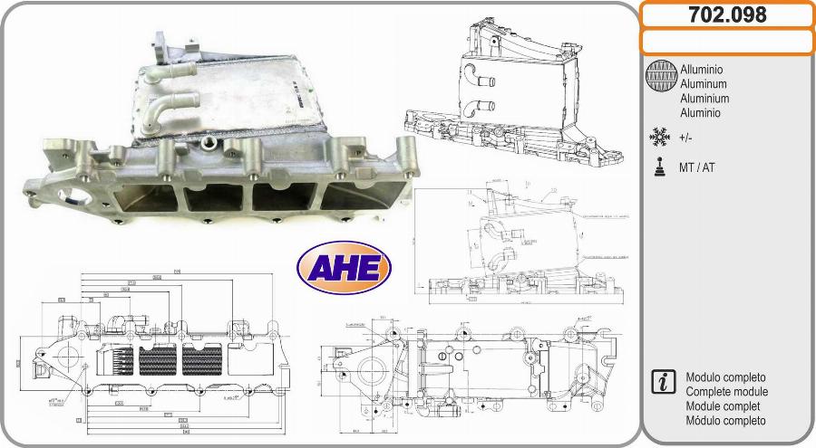 AHE 702.098 - Intercooler autozon.pro