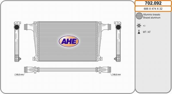 AHE 702.092 - Intercooler autozon.pro