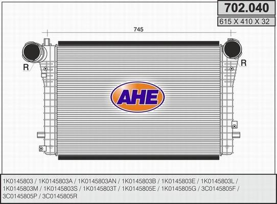 AHE 702.040 - Intercooler autozon.pro