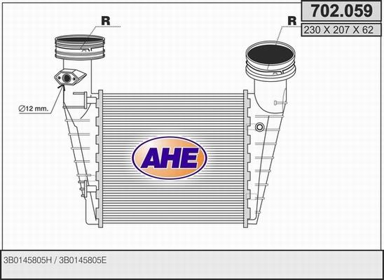 AHE 702.059 - Intercooler autozon.pro