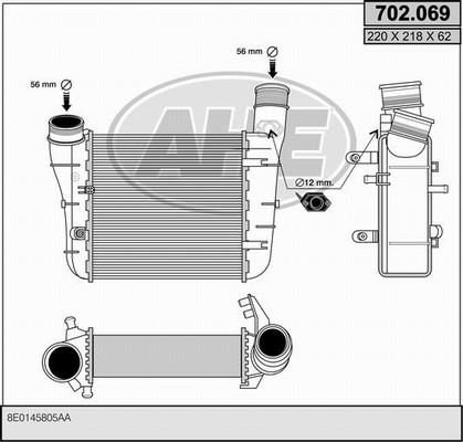 AHE 702.069 - Intercooler autozon.pro