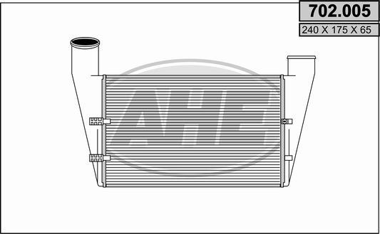 AHE 702.005 - Intercooler autozon.pro