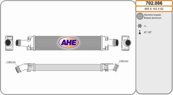 AHE 702.086 - Intercooler autozon.pro