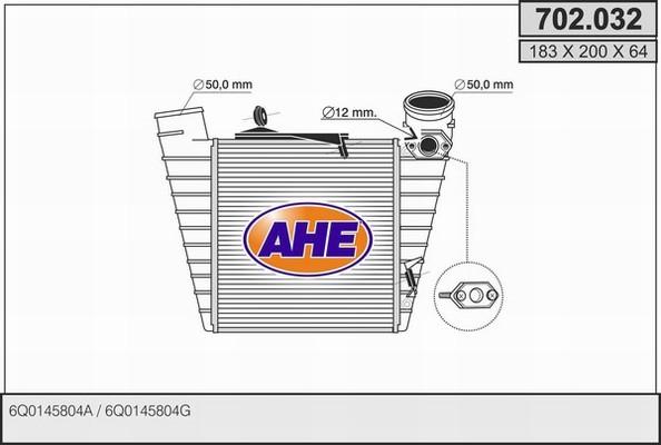 AHE 702.032 - Intercooler autozon.pro