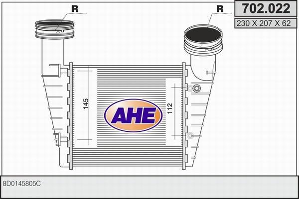 AHE 702.022 - Intercooler autozon.pro