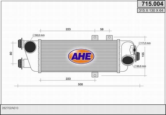 AHE 715.004 - Intercooler autozon.pro