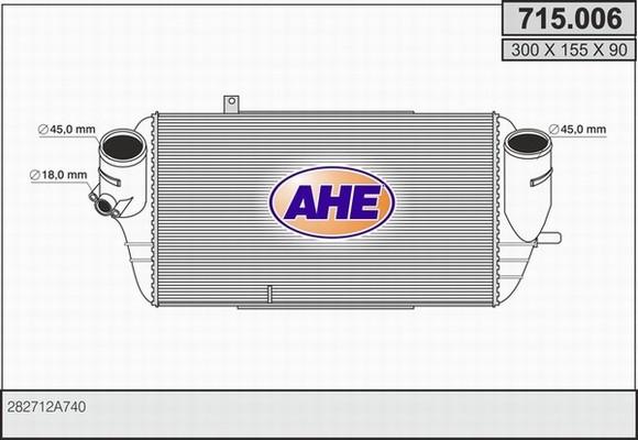 AHE 715.006 - Intercooler autozon.pro