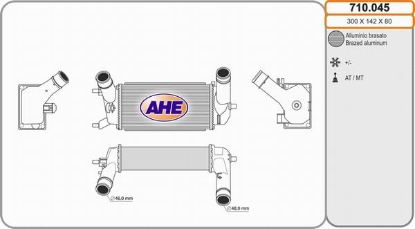 AHE 710.045 - Intercooler autozon.pro