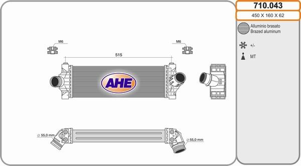 AHE 710.043 - Intercooler autozon.pro