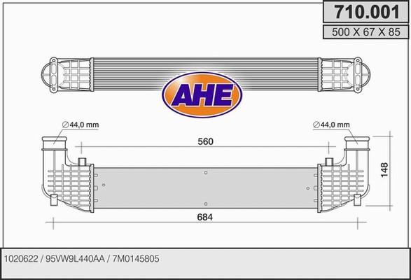 AHE 710.001 - Intercooler autozon.pro