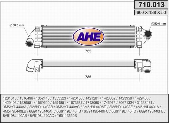 AHE 710.013 - Intercooler autozon.pro