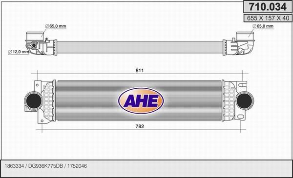 AHE 710.034 - Intercooler autozon.pro