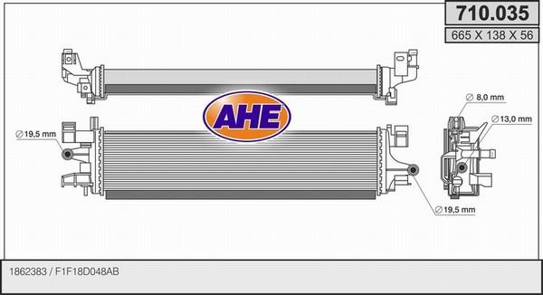 AHE 710.035 - Intercooler autozon.pro