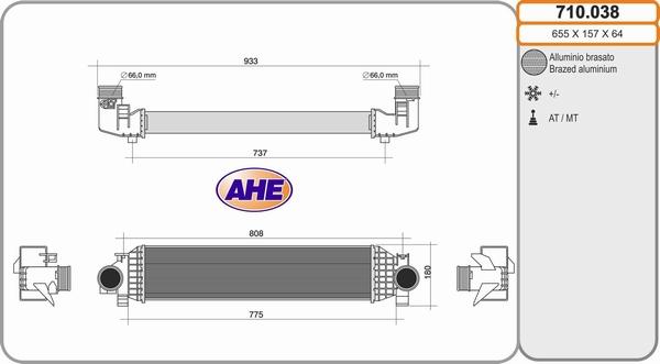 AHE 710.038 - Intercooler autozon.pro