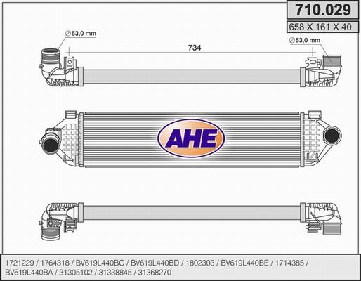 AHE 710.029 - Intercooler autozon.pro