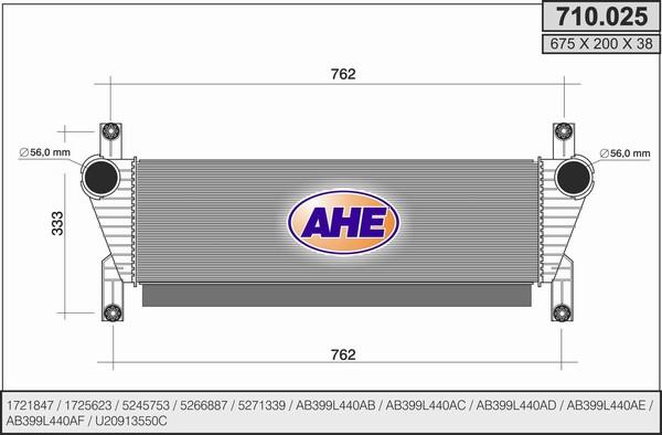 AHE 710.025 - Intercooler autozon.pro