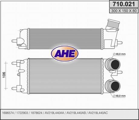 AHE 710.021 - Intercooler autozon.pro