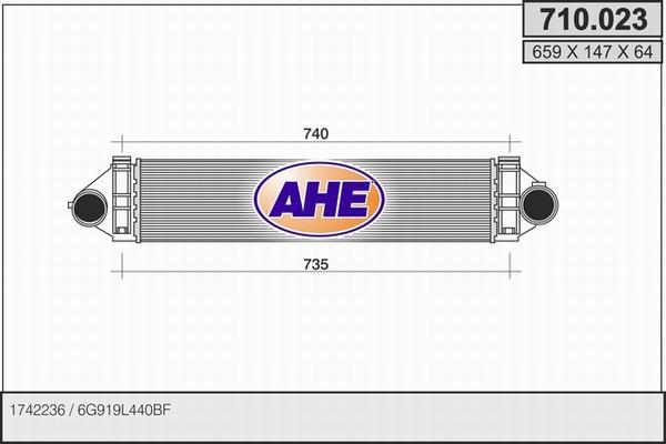 AHE 710.023 - Intercooler autozon.pro