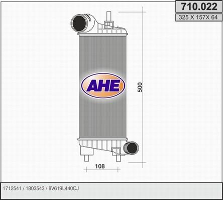 AHE 710.022 - Intercooler autozon.pro