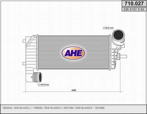 AHE 710.027 - Intercooler autozon.pro