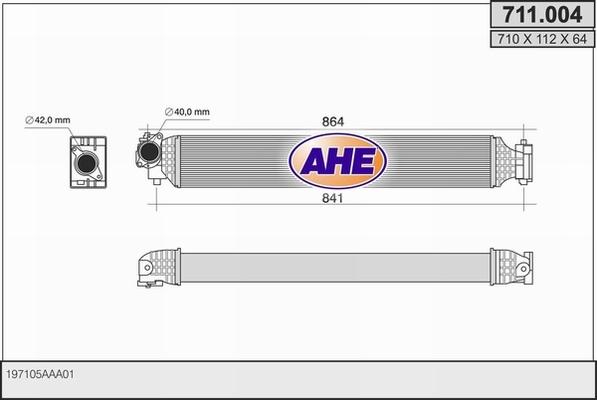 AHE 711.004 - Intercooler autozon.pro