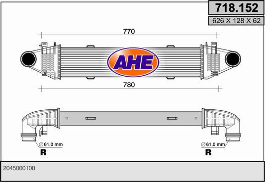 AHE 718.152 - Intercooler autozon.pro